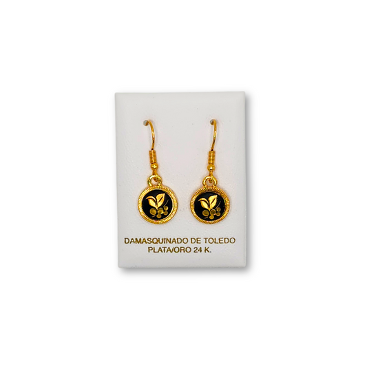 Aretes Damasquinados de Toledo: Elegancia y Arte en Plata y Oro de 24k - Uvas