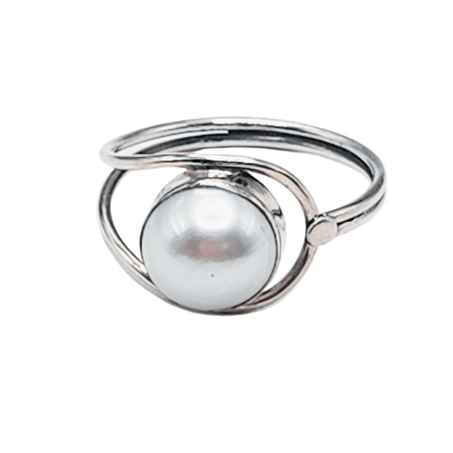 925 Silver Ring with pearl imported from Slovenia